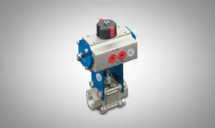 Válvula Esfera com Atuador Pneumático